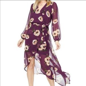 NWT Charming Charlie’s purple wrap dress